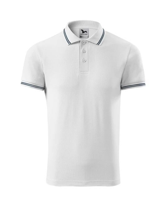 Tricou polo barbati, 200g/m2, Malfini Urban 219, Alb