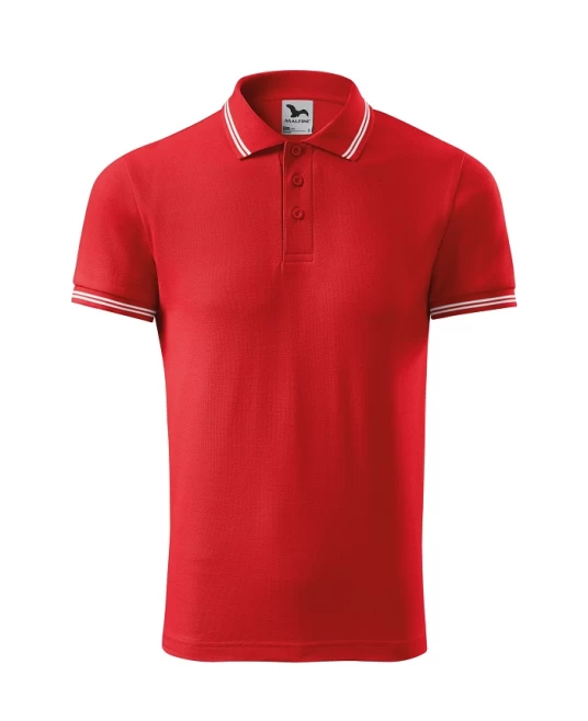 Tricou polo barbati, 200g/m2, Malfini Urban 219, Rosu