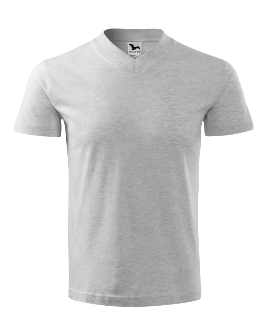 Tricou barbati V-neck 102 Malfini, bumbac 160g/m2 Gri deschis