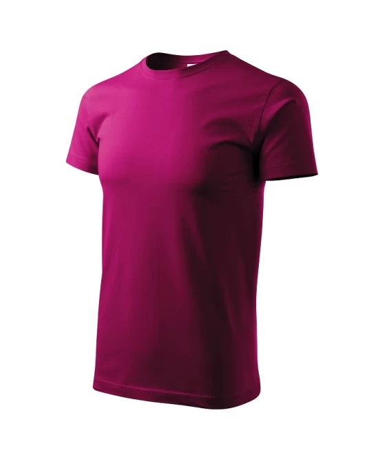 Tricou premium bumbac 160g/m2 , finisaj cu silicon, Malfini Basic 129  Roz fucsia