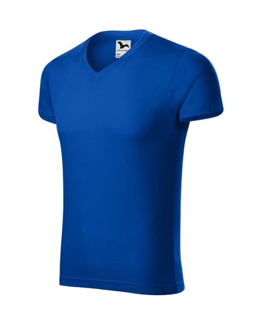 Tricou barbati 180g/m2, bumbac 146 Slim Fit V-neck Albastru regal Tricou barbati 180g/m2, bumbac 146 Slim Fit V-neck Albastru regal