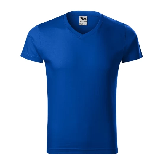 Tricou barbati 180g/m2, bumbac 146 Slim Fit V-neck Albastru regal Tricou barbati 180g/m2, bumbac 146 Slim Fit V-neck Albastru regal