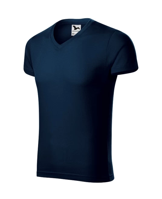 Tricou barbati 180g/m2, bumbac 146 Slim Fit V-neck Bleumarin Tricou barbati 180g/m2, bumbac 146 Slim Fit V-neck Bleumarin