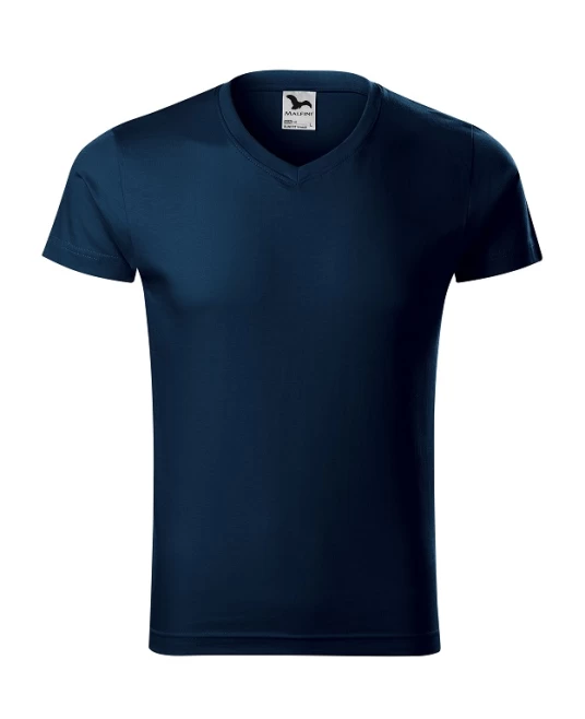 Tricou barbati 180g/m2, bumbac 146 Slim Fit V-neck Bleumarin Tricou barbati 180g/m2, bumbac 146 Slim Fit V-neck Bleumarin