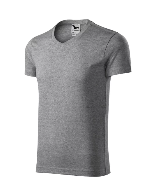 Tricou barbati 180g/m2, bumbac 146 Slim Fit V-neck Gri inchis Tricou barbati 180g/m2, bumbac 146 Slim Fit V-neck Gri inchis