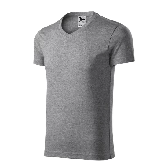 Tricou barbati 180g/m2, bumbac 146 Slim Fit V-neck Gri inchis Tricou barbati 180g/m2, bumbac 146 Slim Fit V-neck Gri inchis