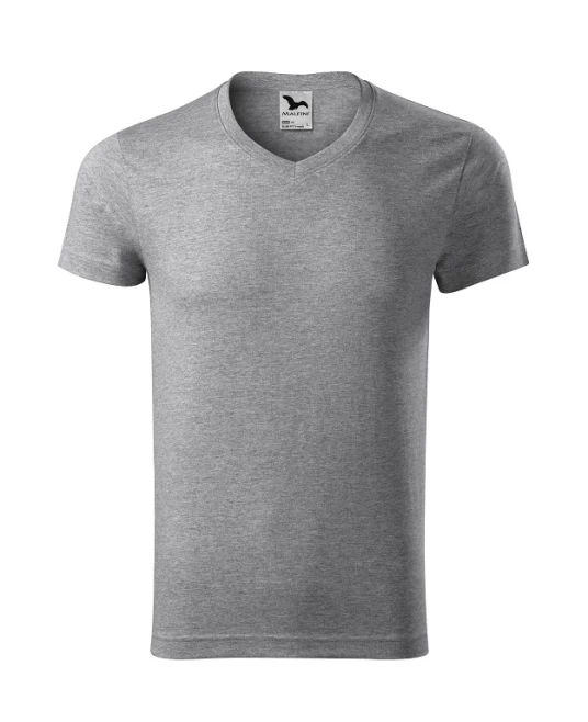 Tricou barbati 180g/m2, bumbac 146 Slim Fit V-neck Gri inchis Tricou barbati 180g/m2, bumbac 146 Slim Fit V-neck Gri inchis