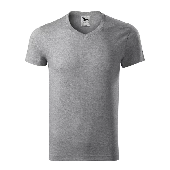 Tricou barbati 180g/m2, bumbac 146 Slim Fit V-neck Gri inchis Tricou barbati 180g/m2, bumbac 146 Slim Fit V-neck Gri inchis