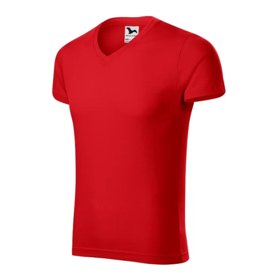 Tricou barbati 180g/m2, bumbac 146 Slim Fit V-neck Rosu Tricou barbati 180g/m2, bumbac 146 Slim Fit V-neck Rosu