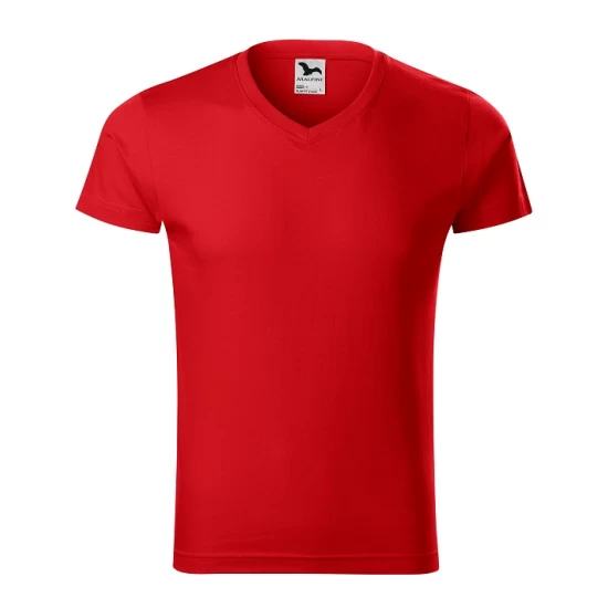 Tricou barbati 180g/m2, bumbac 146 Slim Fit V-neck Rosu Tricou barbati 180g/m2, bumbac 146 Slim Fit V-neck Rosu