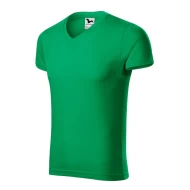 Tricou barbati 180g/m2, bumbac 146 Slim Fit V-neck Verde mediu Tricou barbati 180g/m2, bumbac 146 Slim Fit V-neck Verde mediu