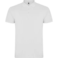 Tricou polo premium barbati, Star bumbac 200g/mp, Alb