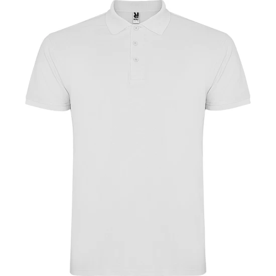 Tricou polo premium barbati, Star bumbac 200g/mp, Alb Tricou polo premium barbati, Star bumbac 200g/mp, Alb