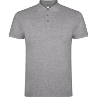 Tricou polo premium barbati, bumbac 200g/mp, Gri melanj