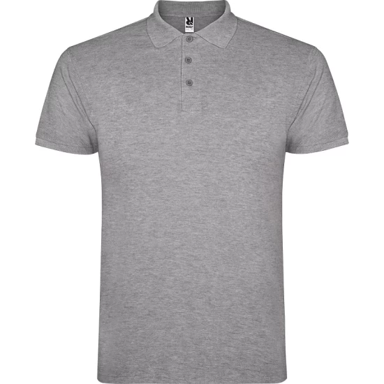 Tricou polo premium barbati, bumbac 200g/mp, Gri melanj Tricou polo premium barbati, bumbac 200g/mp, Gri melanj