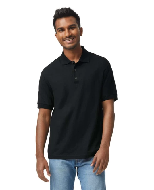 Tricou polo dryblend Gildan, 203g/m2, Negru Tricou polo dryblend Gildan, 203g/m2, Negru