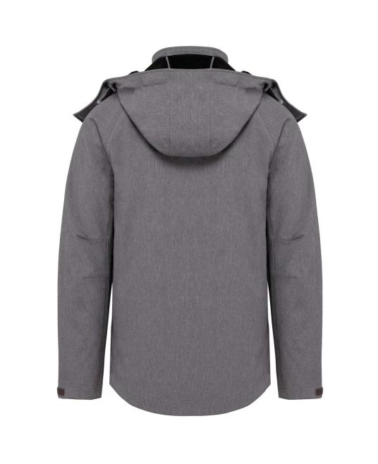 Softshell Kariban cu gluga detasabila, Gri deschis