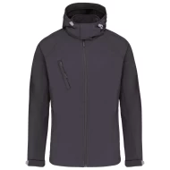 Softshell Kariban cu gluga detasabila, Gri inchis Softshell Kariban cu gluga detasabila, Gri inchis