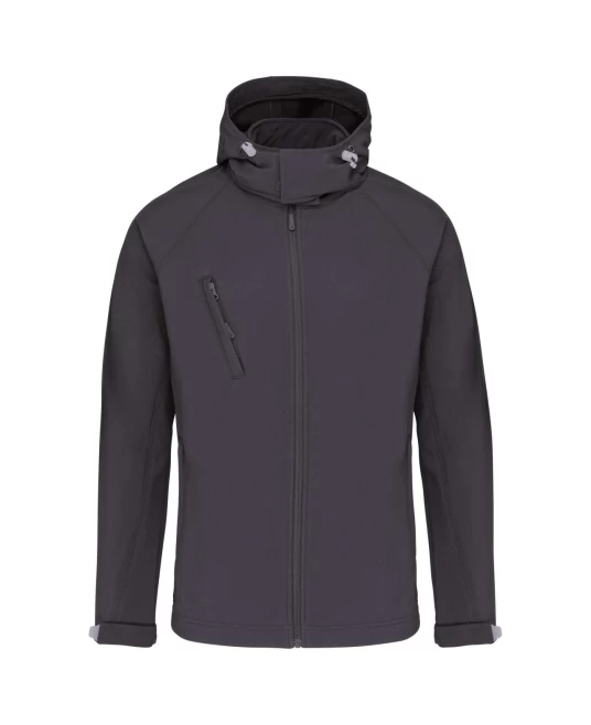 Softshell Kariban cu gluga detasabila, Gri inchis Softshell Kariban cu gluga detasabila, Gri inchis