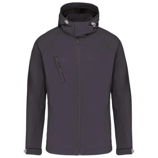 Softshell Kariban cu gluga detasabila, Gri inchis Softshell Kariban cu gluga detasabila, Gri inchis