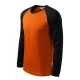 Tricou maneca lunga si manseta, 180g/m2, Portocaliu-Negru Tricou maneca lunga si manseta, 180g/m2, Portocaliu-Negru