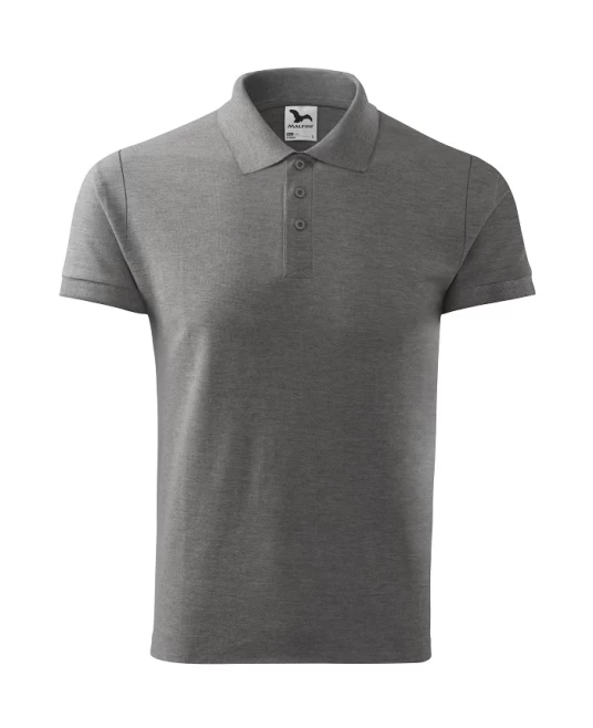 Tricou polo  bumbac 170g/m2, Malfini Cotton 212 Gri inchis