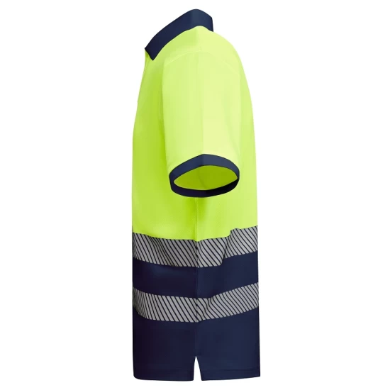 Tricou polo Hi-Vis bicolor, 55% bumbac, 170 g/mp, Galben-Bleumarin Tricou polo Hi-Vis bicolor, 55% bumbac, 170 g/mp, Galben-Bleumarin