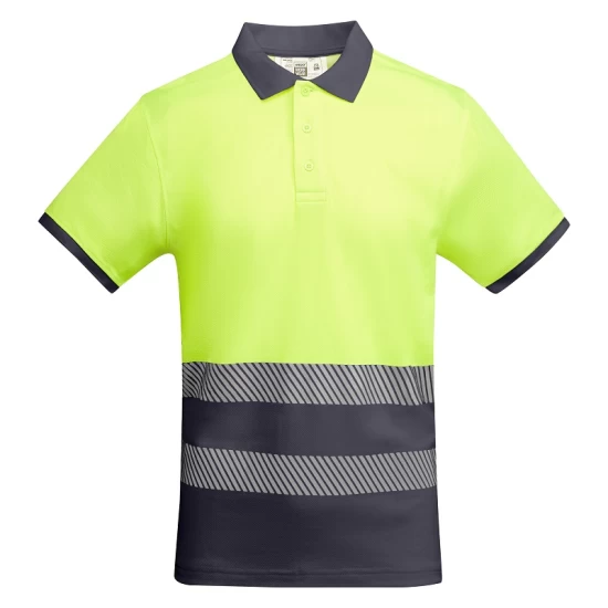 Tricou polo Hi-Vis bicolor, 55% bumbac, 170 g/mp, Galben-Gri Tricou polo Hi-Vis bicolor, 55% bumbac, 170 g/mp, Galben-Gri