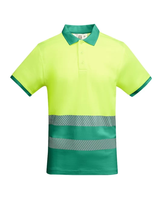 Tricou polo Hi-Vis bicolor, 55% bumbac, 170 g/mp, Galben-Verde Tricou polo Hi-Vis bicolor, 55% bumbac, 170 g/mp, Galben-Verde