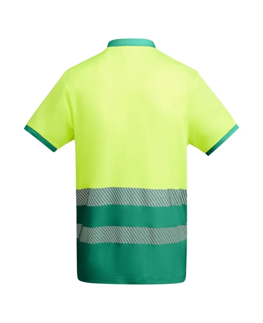 Tricou polo Hi-Vis bicolor, 55% bumbac, 170 g/mp, Galben-Verde
