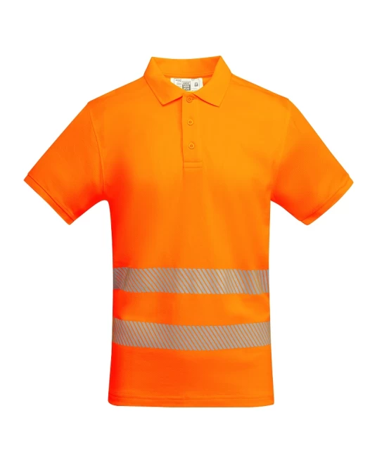 Tricou polo Hi-Vis bicolor, 55% bumbac, 170 g/mp, Portocaliu Tricou polo Hi-Vis bicolor, 55% bumbac, 170 g/mp, Portocaliu