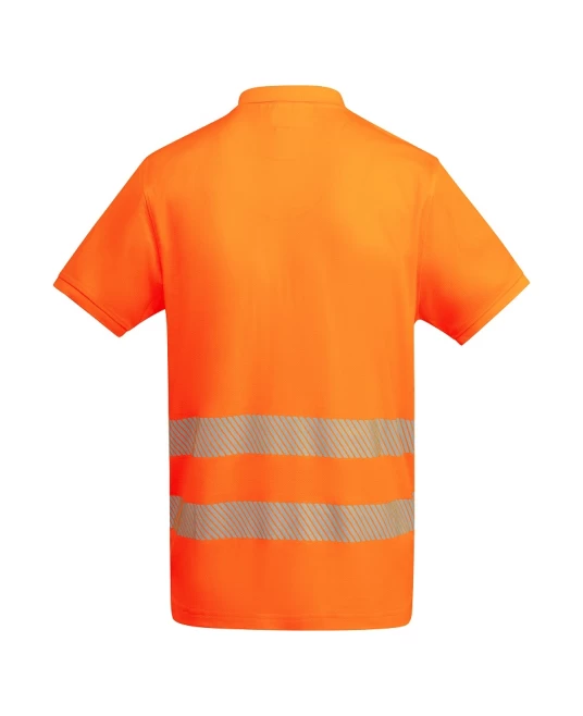 Tricou polo Hi-Vis bicolor, 55% bumbac, 170 g/mp, Portocaliu