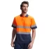 Tricou polo HiVis reflectorizant, poliester, Portocaliu bleumarin