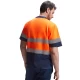 Tricou polo HiVis reflectorizant, poliester, Portocaliu bleumarin Tricou polo HiVis reflectorizant, poliester, Portocaliu bleumarin