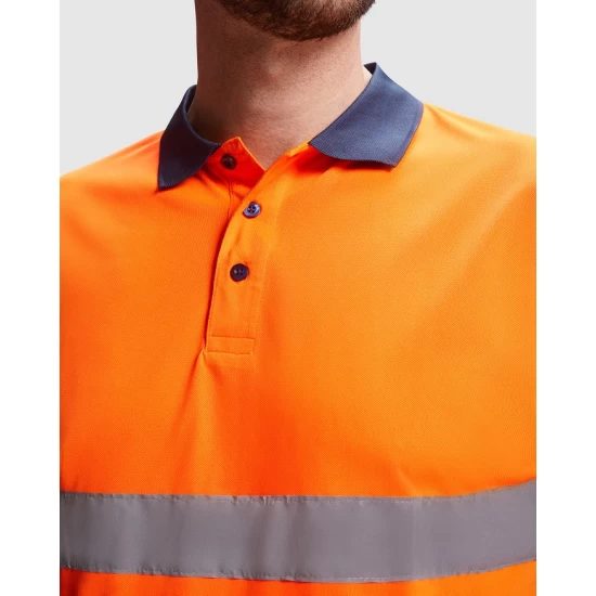 Tricou polo HiVis reflectorizant, poliester, Galben bleumarin Tricou polo HiVis reflectorizant, poliester, Galben bleumarin