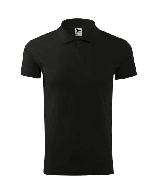 Tricou polo barbati, bumbac 180g/m2, Malfini Single J. 202, Negru