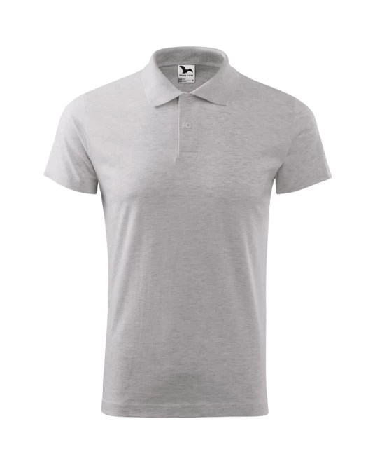 Tricou polo barbati, bumbac 180g/m2, Malfini Single J. 202, Gri deschis