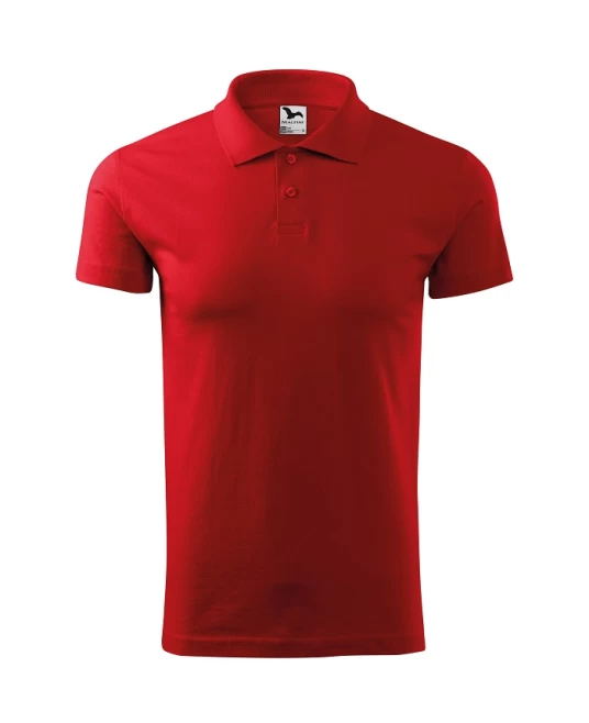 Tricou polo barbati, bumbac 180g/m2, Malfini Single J. 202, Rosu