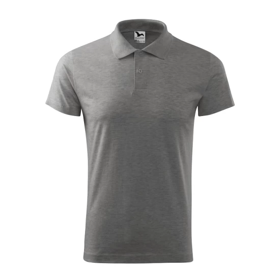Tricou polo barbati, bumbac 180g/m2, Malfini Single J. 202, Gri inchis Tricou polo barbati, bumbac 180g/m2, Malfini Single J. 202, Gri inchis
