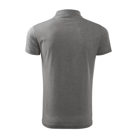 Tricou polo barbati, bumbac 180g/m2, Malfini Single J. 202, Gri inchis Tricou polo barbati, bumbac 180g/m2, Malfini Single J. 202, Gri inchis