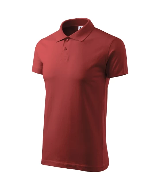 Tricou polo barbati, bumbac 180g/m2, Malfini Single J. 202, Rosu bordo Tricou polo barbati, bumbac 180g/m2, Malfini Single J. 202, Rosu bordo