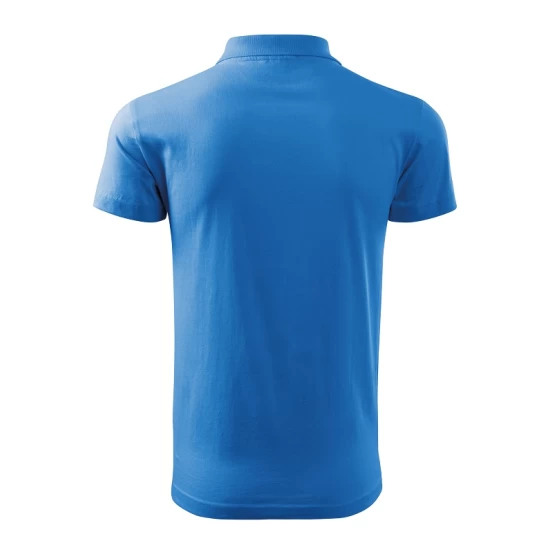 Tricou polo barbati, bumbac 180g/m2, Malfini Single J. 202, Albastru azuriu Tricou polo barbati, bumbac 180g/m2, Malfini Single J. 202, Albastru azuriu