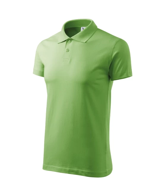 Tricou polo barbati, bumbac 180g/m2, Malfini Single J. 202, Verde iarba Tricou polo barbati, bumbac 180g/m2, Malfini Single J. 202, Verde iarba