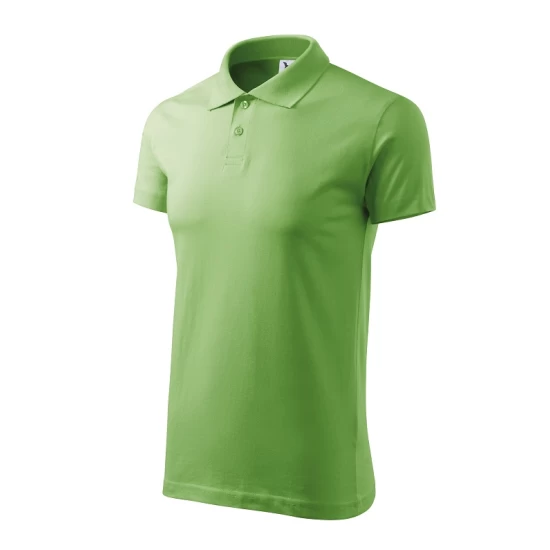 Tricou polo barbati, bumbac 180g/m2, Malfini Single J. 202, Verde iarba Tricou polo barbati, bumbac 180g/m2, Malfini Single J. 202, Verde iarba