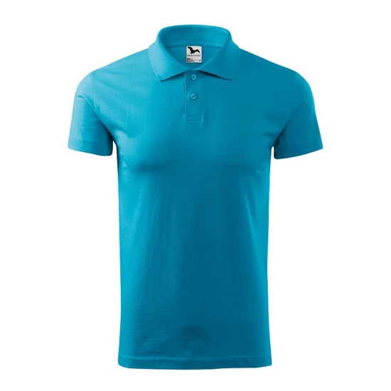 Tricou polo barbati, bumbac 180g/m2, Malfini Single J. 202, Turcoaz Tricou polo barbati, bumbac 180g/m2, Malfini Single J. 202, Turcoaz