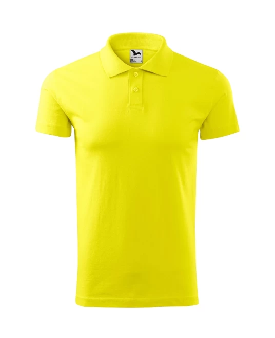 Tricou polo barbati, bumbac 180g/m2, Malfini Single J. 202, Galben Lamaie