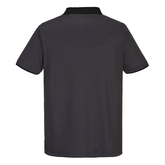 Tricou polo corporate PW2, 144g/m2, Gri/Negru Tricou polo corporate PW2, 144g/m2, Gri/Negru
