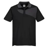 Tricou polo corporate PW2, 144g/m2, Negru/Gri