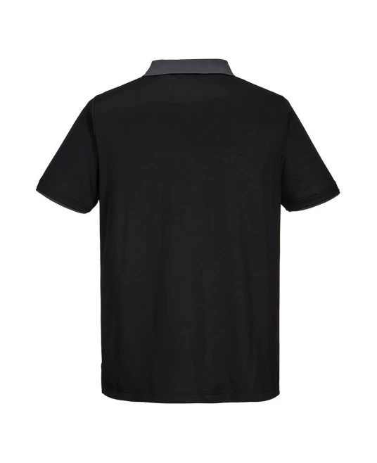 Tricou polo corporate PW2, 144g/m2, Negru/Gri