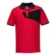 Tricou polo corporate PW2, 144g/m2, Rosu/Negru Tricou polo corporate PW2, 144g/m2, Rosu/Negru